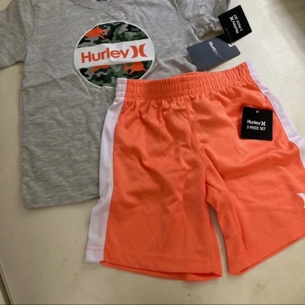 Hurley Camouflage Orange Shorts top set super cool 5110 - Picture 5 of 9